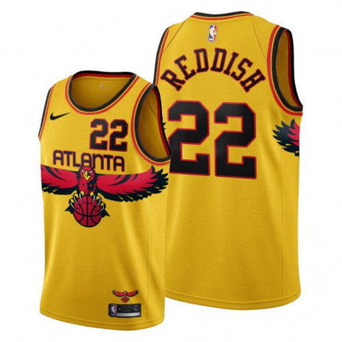 Atlanta Atlanta Hawks #22 Cam Reddish Youth 2021-22 City Edition Gold Jersey Youth