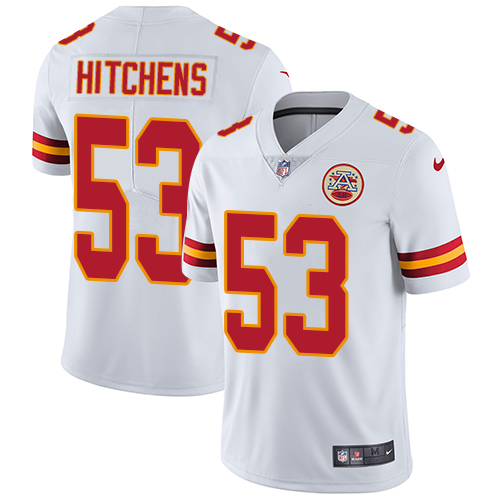 Kansas City Chiefs #53 Anthony Hitchens White Men's Stitched Vapor Untouchable Limited Jersey Men's