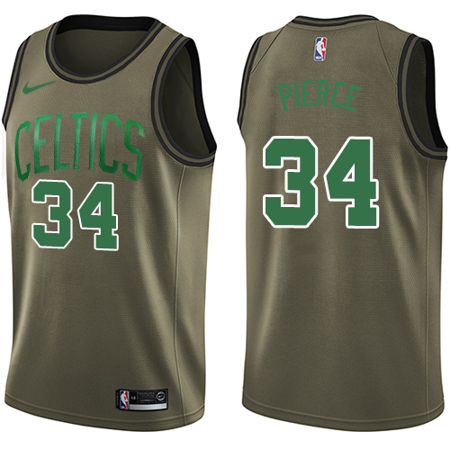 Boston Celtics #34 Paul Pierce Green Salute to Service Youth Swingman Jersey Youth