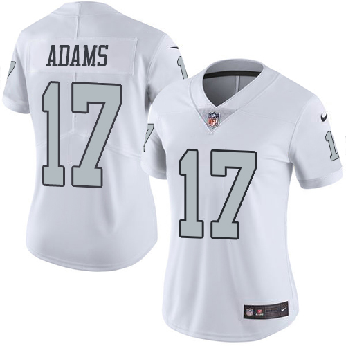 Raiders #17 Davante Adams White Women's Stitched Limited Rush Jersey