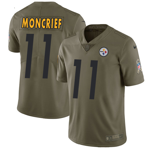Pittsburgh Steelers #11 Donte Moncrief Olive Men's Stitched Limited 2017 Salute to Service Jersey Men's