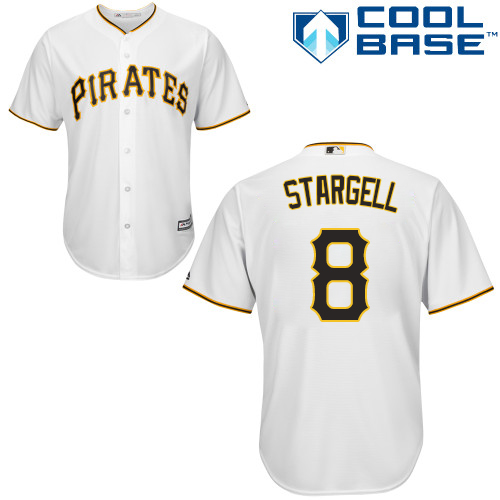 Pittsburgh Pirates #8 Willie Stargell White Cool Base Stitched Youth Jersey Youth