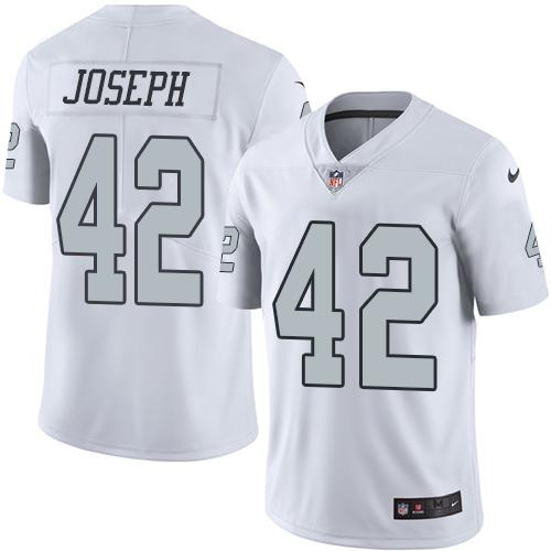 Las Vegas Raiders #42 Karl Joseph White Youth Stitched Limited Rush Jersey Youth