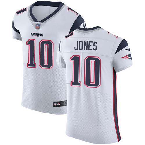 Patriots #10 Mac Jones White Men's Stitched Vapor Untouchable Elite Jersey