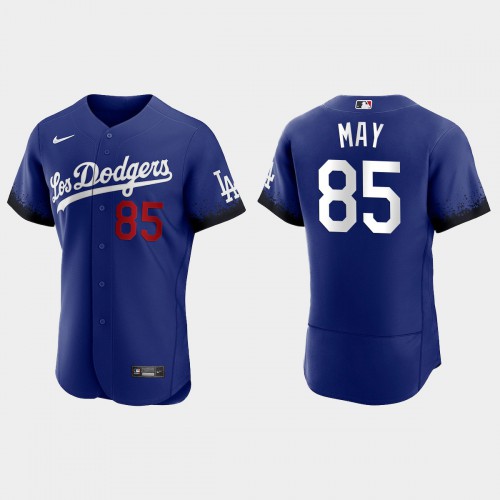 Los Angeles Los Angeles Dodgers #85 Dustin May Men's 2021 City Connect Authentic Jersey Royal Men's