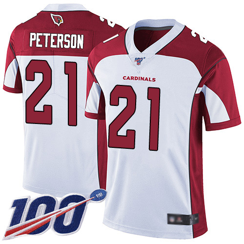 Cardinals #21 Patrick Peterson White Men's Stitched 100th Season Vapor Limited Jersey