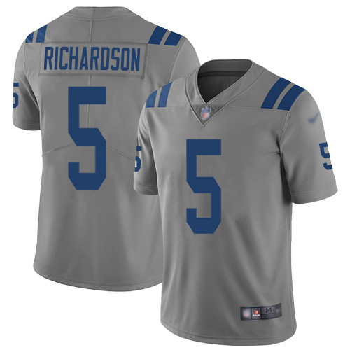 Colts #5 Anthony Richardson Gray Youth Stitched Limited Inverted Legend Jersey