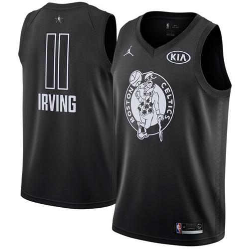 Boston Celtics #11 Kyrie Irving Black Jordan Swingman 2018 All-Star Game Jersey Mens