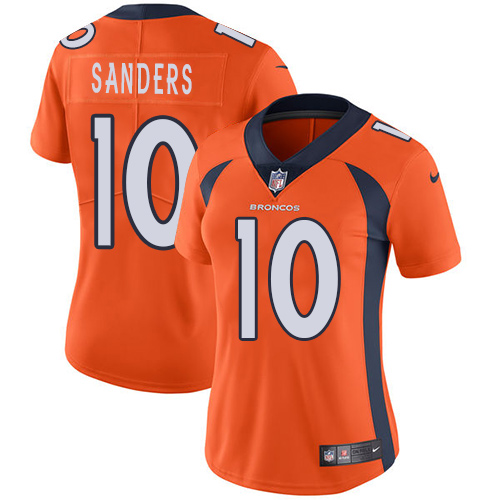 Denver Broncos #10 Emmanuel Sanders Orange Team Color Women's Stitched Vapor Untouchable Limited Jersey Womens