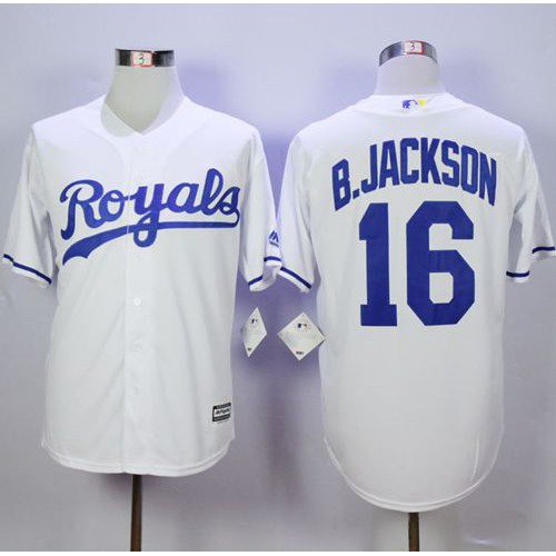 Kansas City Royals #16 Bo Jackson New White Cool Base Stitched Jersey Men's