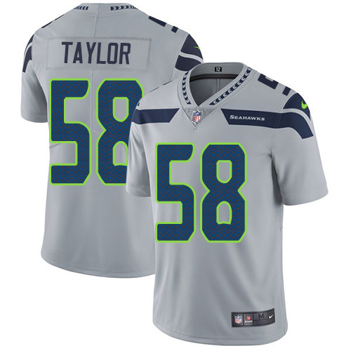 Seattle Seahawks #58 Darrell Taylor Grey Alternate Youth Stitched Vapor Untouchable Limited Jersey Youth