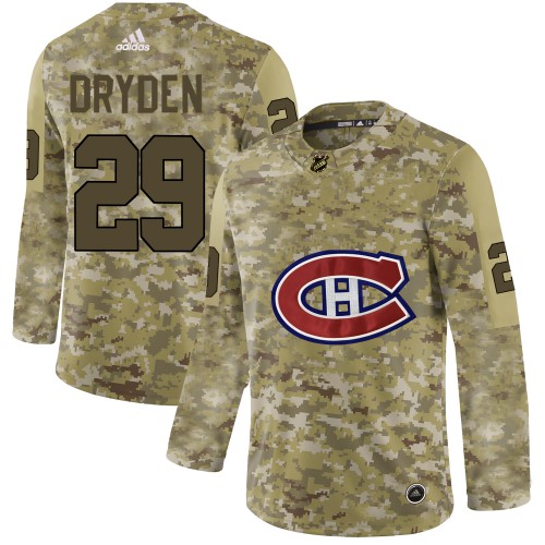 Adidas Montreal Canadiens #29 Ken Dryden Camo Authentic Stitched Jersey Men's