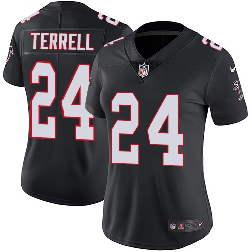 Atlanta Falcons #24 A.J. Terrell Black Alternate Women's Stitched Vapor Untouchable Limited Jersey Womens