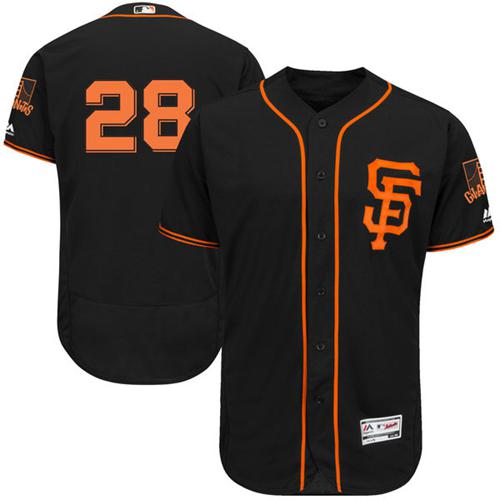 San Francisco Giants #28 Buster Posey Black Flexbase Authentic Collection Alternate Stitched Jersey Men's