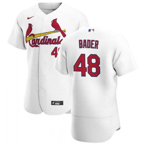St. Louis St.Louis Cardinals #48 Harrison Bader Men's White Home 2020 Authentic Player Jersey Men's