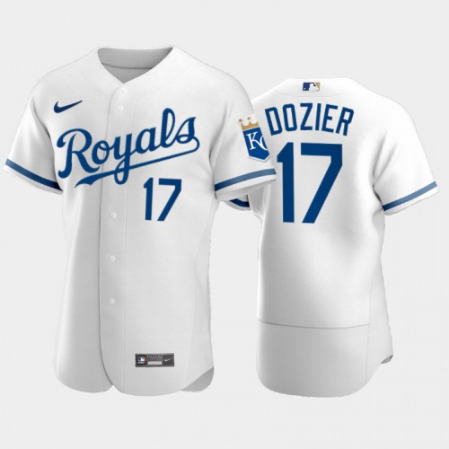 Kansas City Kansas City Royals #17 Hunter Dozier Men's Game Replica 2022 City Connect White Jersey Men's