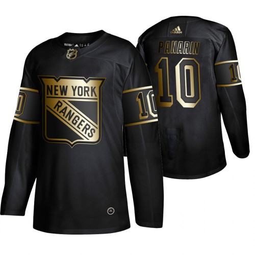 Adidas New York Rangers #10 Artemi Panarin Men's 2019 Black Golden Edition Authentic Stitched Jersey Men's