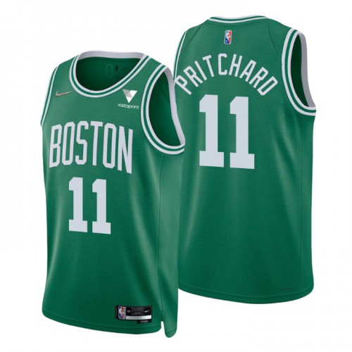 Boston Celtics #11 Payton Pritchard Green Mens 2021-22 75th Anniversary Diamond Swingman Jersey - Icon Edition Mens