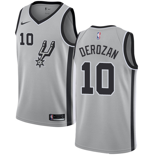 San Antonio Spurs #10 DeMar DeRozan Silver Youth Swingman Statement Edition Jersey Youth