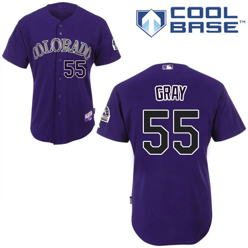 Colorado Rockies #55 Jon Gray Purple Cool Base Stitched Youth Jersey Youth