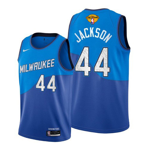 Milwaukee Bucks #44 Justin Jackson Youth 2021 Finals Bound City Edition Jersey Blue Youth