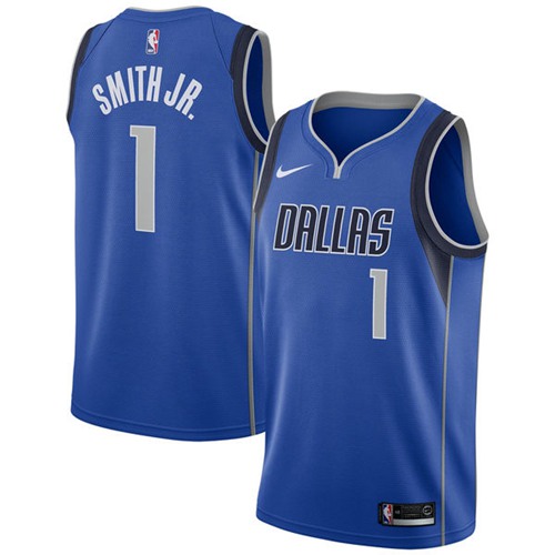 Dallas Mavericks #1 Dennis Smith Jr. Royal Swingman Icon Edition Jersey Mens