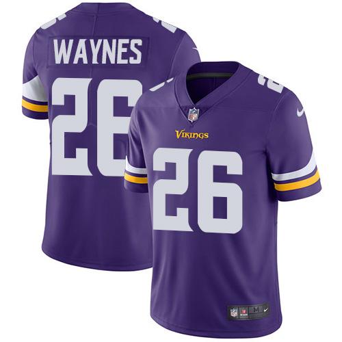 Minnesota Vikings #26 Trae Waynes Purple Team Color Men's Stitched Vapor Untouchable Limited Jersey Men's