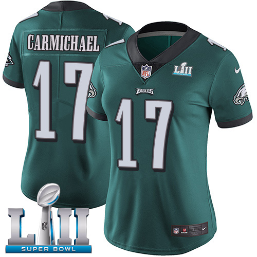 Philadelphia Eagles #17 Harold Carmichael Midnight Green Team Color Super Bowl LII Women's Stitched Vapor Untouchable Limited Jersey Womens