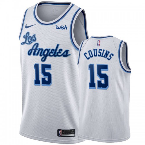 Los Angeles Lakers #15 Demarcus Cousins White 2019-20 Hardwood Classic Edition Stitched Jersey Mens
