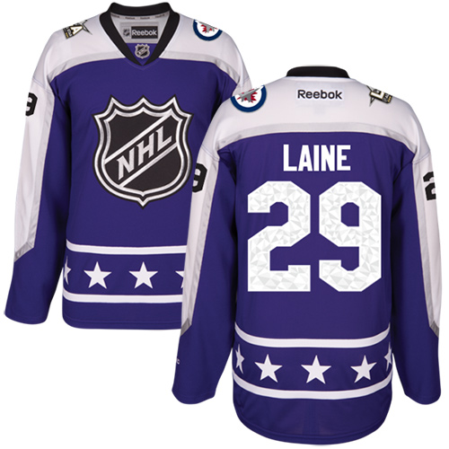 Winnipeg Jets #29 Patrik Laine Purple 2017 All-Star Central Division Stitched Jersey Men's