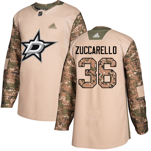 Adidas Dallas Stars #36 Mats Zuccarello Camo Authentic 2017 Veterans Day Stitched Jersey Men's