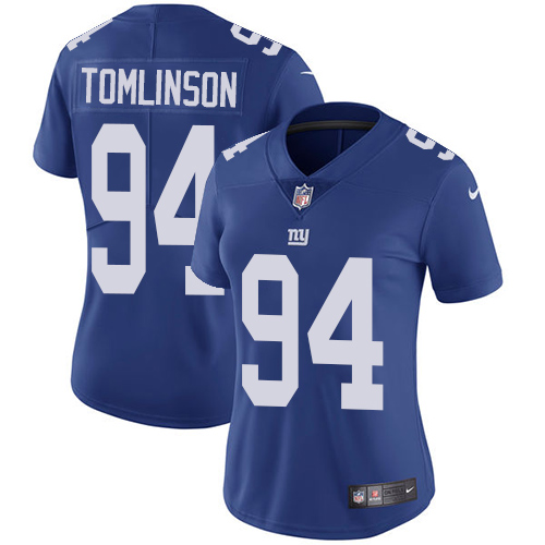 New York Giants #94 Dalvin Tomlinson Royal Blue Team Color Women's Stitched Vapor Untouchable Limited Jersey Womens