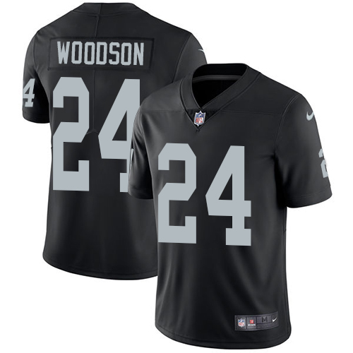 Raiders #24 Charles Woodson Black Team Color Men's Stitched Vapor Untouchable Limited Jersey