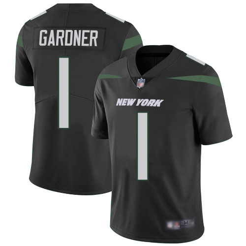 Jets #1 Ahmad Sauce Gardner Black Alternate Youth Stitched Vapor Untouchable Limited Jersey