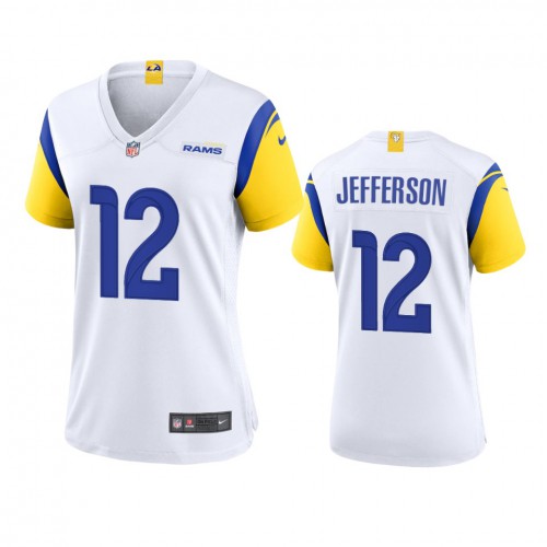 Los Angeles Los Angeles Rams #12 Van Jefferson Women's Alternate Game Jersey - White Womens