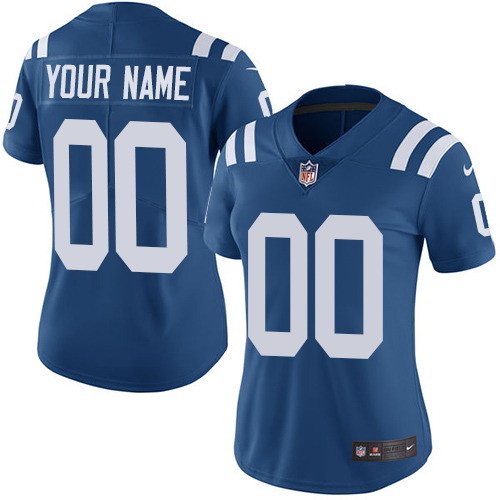 Indianapolis Colts Customized Royal Blue Team Color Stitched Vapor Untouchable Limited Women's Jersey