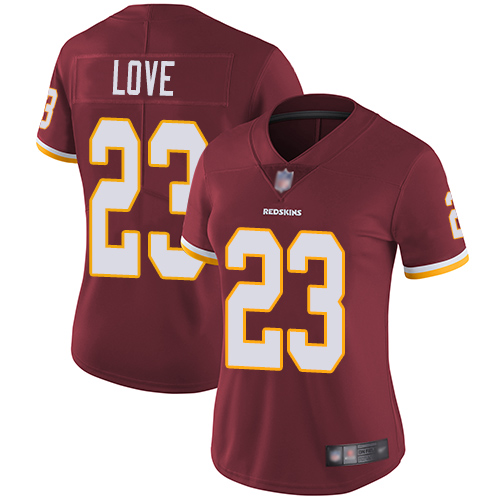 Washington Commanders #23 Bryce Love Burgundy Red Team Color Women's Stitched Vapor Untouchable Limited Jersey Womens