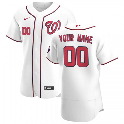 Washington Nationals Custom Men's White Home 2020 Authentic Player Jersey