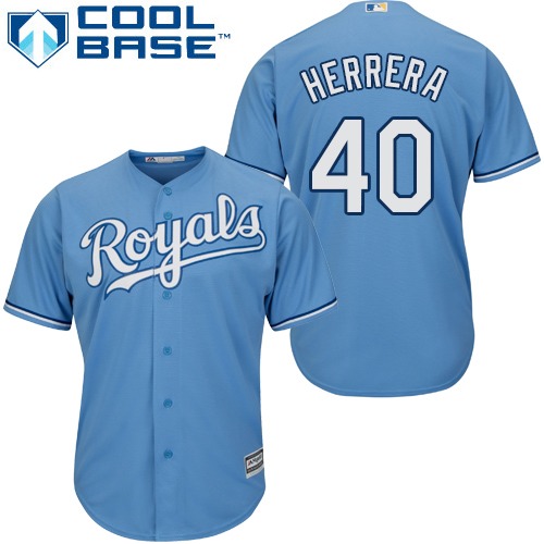 Kansas City Royals #40 Kelvin Herrera Light Blue Cool Base Stitched Youth Jersey Youth