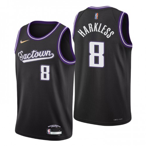 Sacramento Sacramento Kings #8 Maurice Harkless Mens Black 2021/22 Swingman Jersey - City Edition Mens