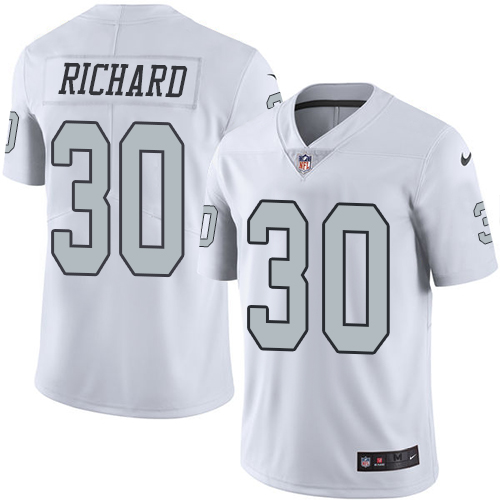 Las Vegas Raiders #30 Jalen Richard White Men's Stitched Limited Rush Jersey Men's