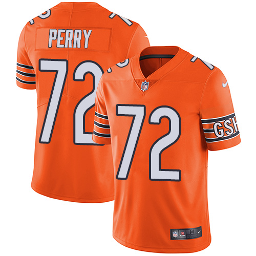 Chicago Bears #72 William Perry Orange Men's Stitched Limited Rush Jersey Men's