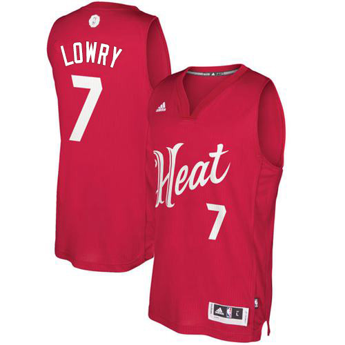 Miami Heat #7 Kyle Lowry Youth Red 2016-2017 Christmas Day Stitched Jersey Youth
