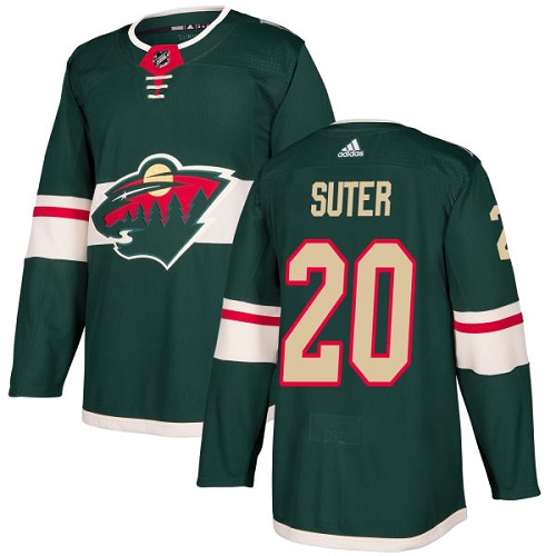 Adidas Minnesota Wild #20 Ryan Suter Green Home Authentic Stitched Jersey Men's