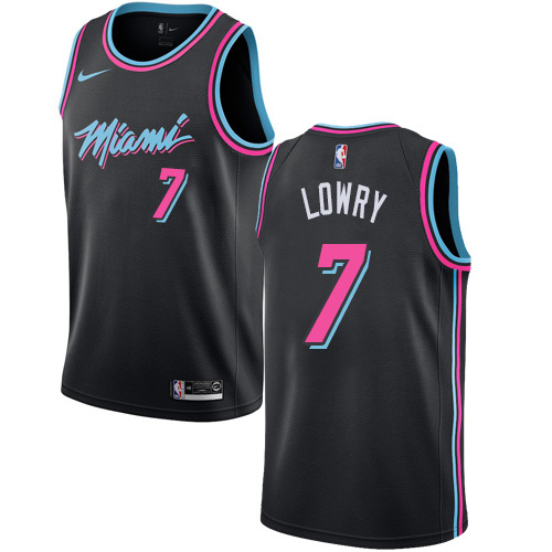 Miami Heat #7 Kyle Lowry Womens Black Swingman City Edition 2018/19 Jersey Womens