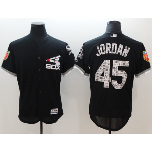 Chicago White Sox #45 Michael Jordan Black 2018 Spring Training Authentic Flex Base Stitched Jersey Men's