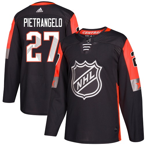 Adidas St. Louis Blues #27 Alex Pietrangelo Black 2018 All-Star Central Division Authentic Stitched Jersey Men's