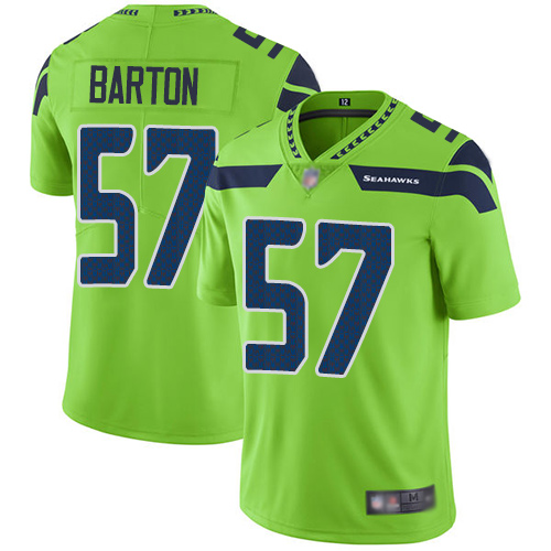 Seattle Seahawks #57 Cody Barton Green Men's Stitched Limited Rush Jersey Men's