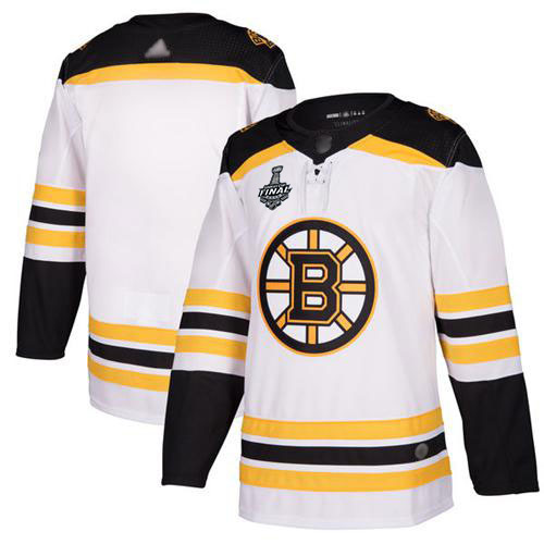 Adidas Bruins Blank White Road Authentic Stanley Cup Final Bound Stitched Jersey