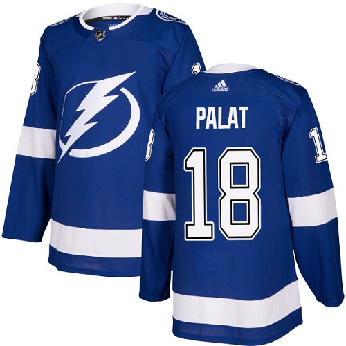 Adidas Tampa Bay Lightning #18 Ondrej Palat Blue Home Authentic Stitched Youth Jersey Youth